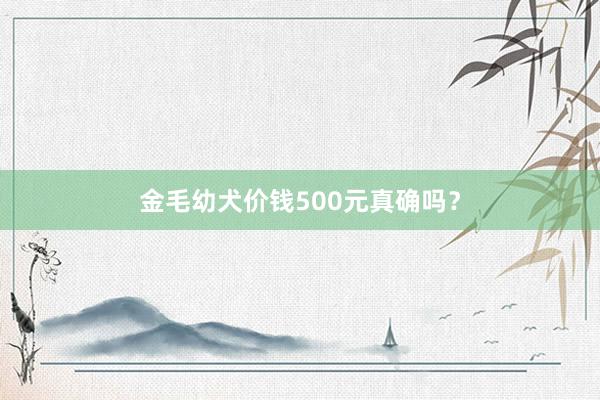 金毛幼犬价钱500元真确吗？